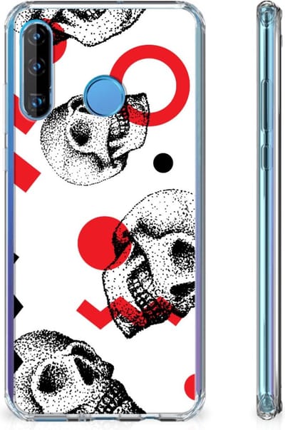 Extreme Case Huawei P30 Lite Skull Red
