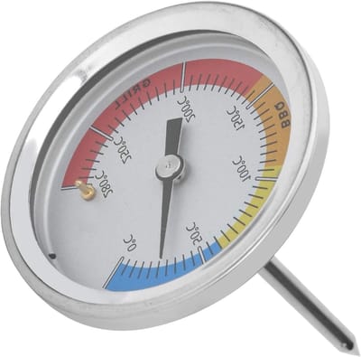 Houten Rookoven met Temperatuurmeter voor Perfecte BBQ, Grill Thermometer voor Vlees, 0-280°C, Ideaal voor Rundvlees, Varkensvlees en Lamsvlees