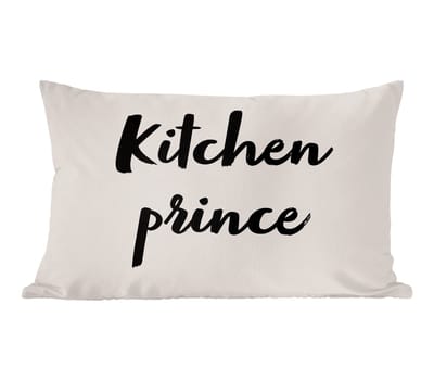Sierkussens - Kussentjes Woonkamer - 50x30 cm - Quotes - Chef - Spreuken - Kitchen prince - Koken