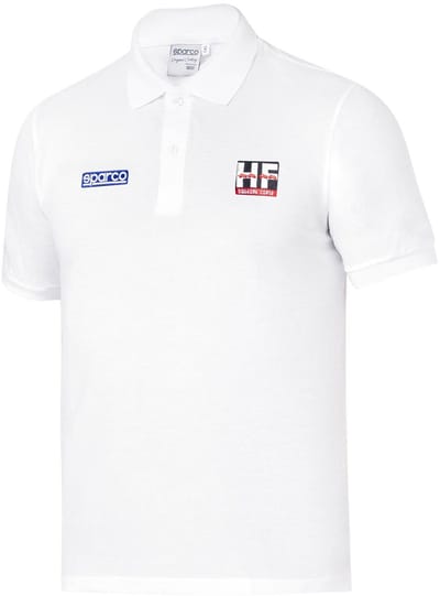 Sparco Lancia Squadra Corse Lunetta Poloshirt - Wit/Marineblauw — XL