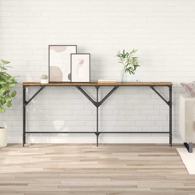vidaXL - Wandtafel - Oud - Hout - 180 - x - 30 - x - 75 - cm - Bewerkt - hout