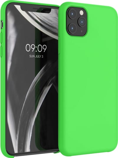 kwmobile telefoonhoesje geschikt voor Apple iPhone 11 Pro Max - Hoesje met siliconen coating - Smartphone case in limoengroen