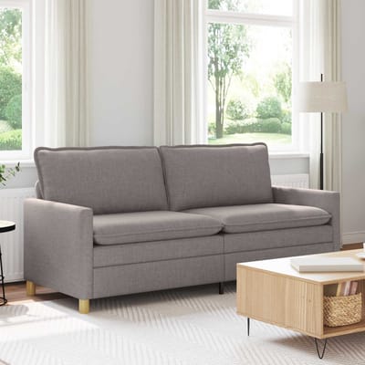 vidaXL - Bank - Taupe - 196 - x - 81 - x - 87,5 - cm - Stof