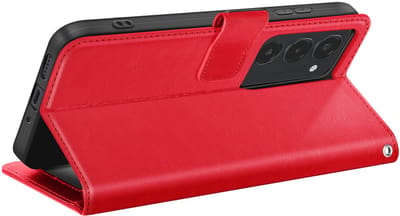 Mayaxess, Hoesje geschikt voor Xiaomi Redmi 15 5G - Wallet Case met Koord & Stand, Rood