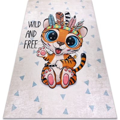 Kleden Rugsx BAMBINO 1960 tapijt wasbaar Tijger, Indiaas voor 120x170 cm