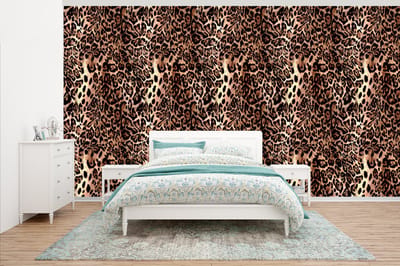 Behang - Fotobehang Dierenprint - Luipaard - Design - Luxe - Breedte 500 cm x hoogte 280 cm