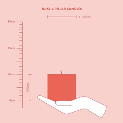 Rustieke stompkaars XXL - Lichtroze - 3 stuks - Brandtijd van 62 uur - Huishoudelijke kaars - Interieurdecoratie - Ongeparfumeerd - Natuurlijke plantaardige was