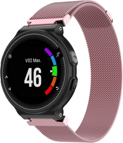 Milanees bandje - geschikt voor Garmin Forerunner 220 / 230 / 235 / 620 / 630 / 735XT / Approach S20 / S5 / S6 - roze