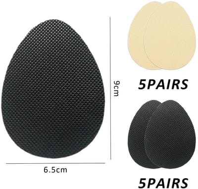 Dailygoods- Antislipzoolgrepen 10 Paar - Antislipschoenclips - Rubber Zolen - Zelfklevende Zoolbeschermers - Zoolrubberplaten - 9 cm x 6,5 cm
