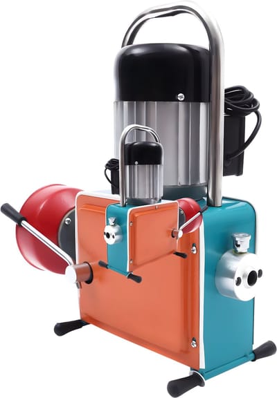 Pijpleidingreinigingsmachine - Voor 20-110 mm pijpleidingen en afvalwater - Spiraalvormig reinigingsapparaat - 1000W - Oranje