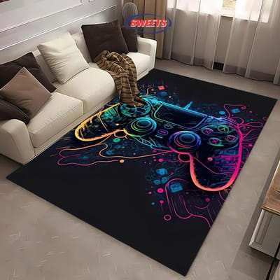 Gamecontroller 3D-printen Groot Oppervlak Tapijt voor Woonkamer Slaapkamer Bank Deurmat Keuken Vloerkleed Antislip Decor Duurzame Mat 80*120cm