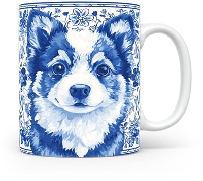 Mok Pomsky Beker voor koffie of tas voor thee, cadeau voor dierenliefhebbers, moeder, vader, collega, vriend, vriendin, kantoor, opa, oma, hond, kerst, sinterklaas, verjaardag