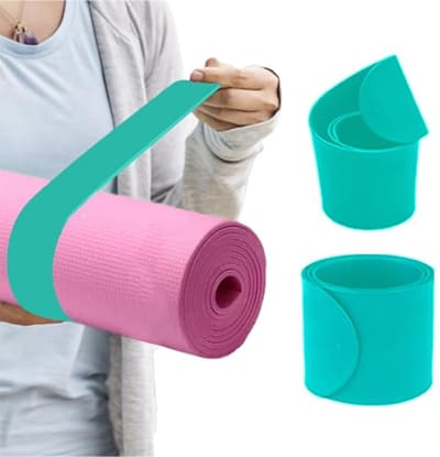 Yoga Band voor Extra Brede en Zware Yogamat - Eenvoudig en Veilig Opgerold Dragen