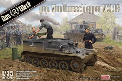 Das Werk Modelbouwpakket Militaire voertuigen - 35016 Gepanzerter Munitionsschlepper VK3.02 Plastic - 1:35 - Modelbouw