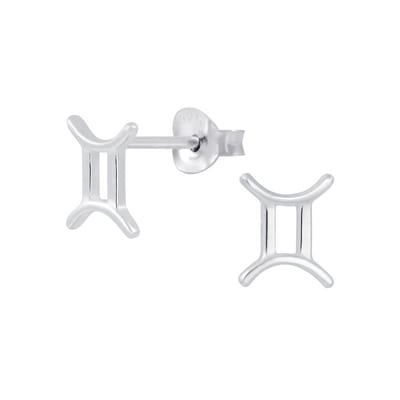 Zilver oorsteker sterrenbeeld tweeling | zodic sign gemini | zilveren oorbellen dames | zilverana | Sterling 925 Silver