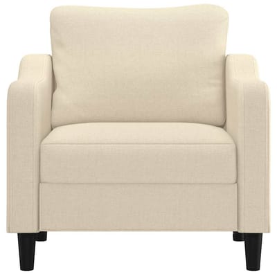 vidaXL - Fauteuil - 60 - cm - stof - crèmekleurig