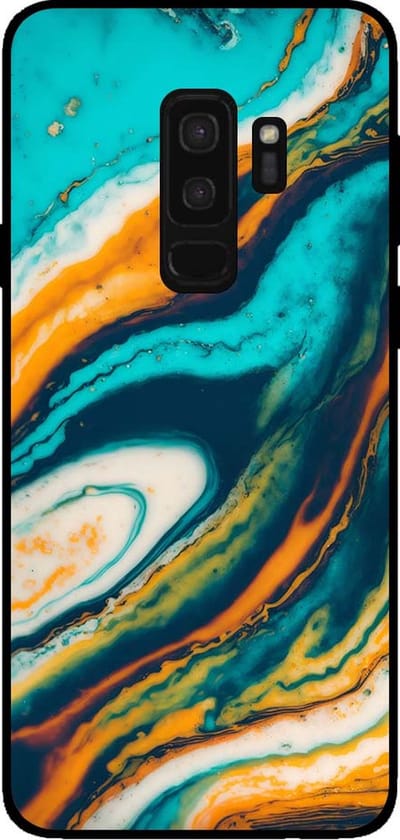 Smartphonica Telefoonhoesje voor Samsung Galaxy S9 Plus marmer look - backcover marmer hoesje - Groen geschikt voor Samsung Galaxy S9 Plus