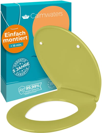 Calmwaters Original - WC-bril - Olijf Mosgroen - Duroplast - Softclose - Afneembaar