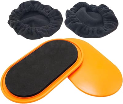 Core Sliders - Oefen Schijven - Core Training - Ovale Vorm Ontwerp - 23.5 x 13.5 cm - Zwart