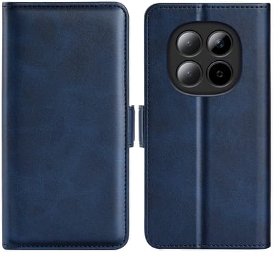 MobyDefend Hoesje - Geschikt voor Xiaomi Redmi Note 15 Pro Plus - Luxe Wallet Book Case (Sluiting Zijkant) - Blauw