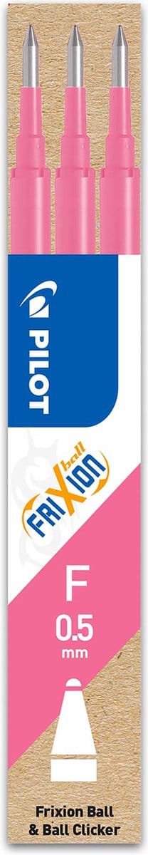 Set van 3 - Vulling FriXion Ball 0.5 - Roze - Fijne penpunt