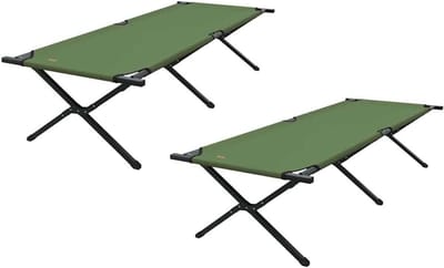 Opvouwbaar Camping Bed - Reisbed Veldligh - Buiten Ontspannen - Stevig Stalen Frame - 210 x 80 x 46 cm