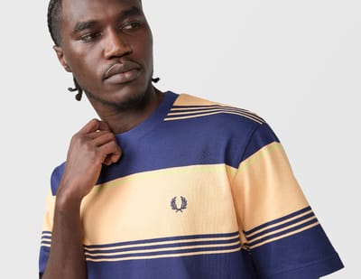 Fred Perry Striped Relaxed T-Shirt, oranje