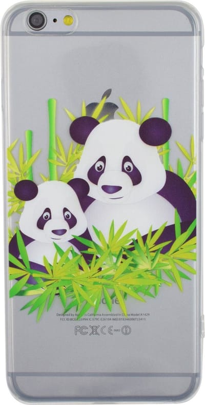 Peachy Doorzichtig Panda bamboe geschikt voor iPhone 6 Plus 6s Plus hoesje case cover