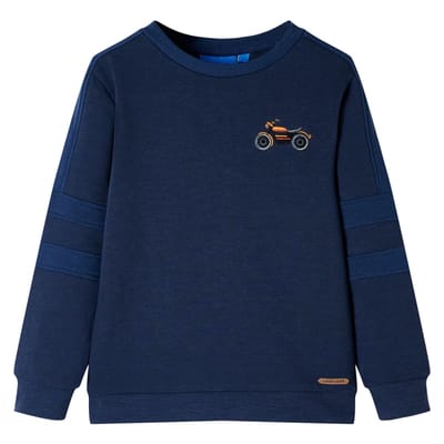 vidaXL Kindertrui 92 gemêleerd marineblauw