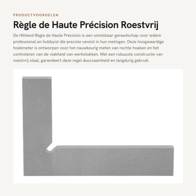 Dailygoods- Hoekmeter Professioneel - Winkelhaak - Gradenboog - Schokbestendig - Roestvrij Staal - Precisie 90 Graden