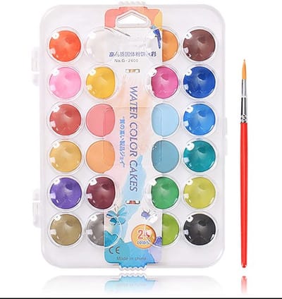 Allecto - Aquarelverf - 24 kleuren - Niet giftig en wasbaar - voor