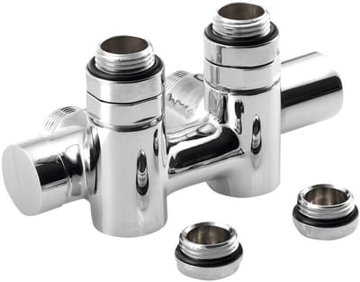 Sapho Twin Combi Kraan set voor middenaansluiting, rechts, chroom