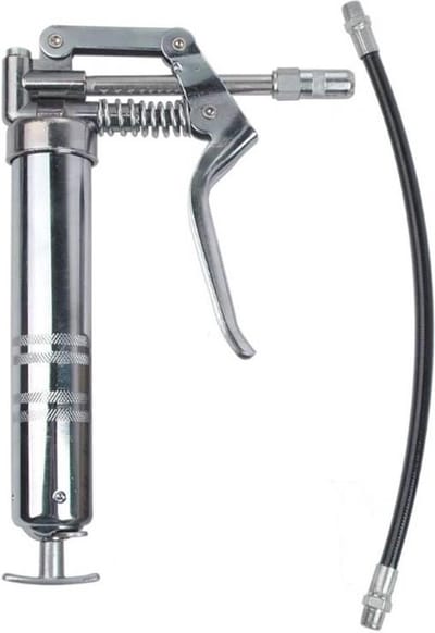 Benson Eenhands vetspuit set - 85 grams patronen - 3-delig - flexibele slang - vaste pijp