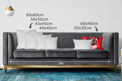 Sierkussens - Kussentjes Woonkamer - 60x40 cm - Amor - Hond - Hartje - Rood