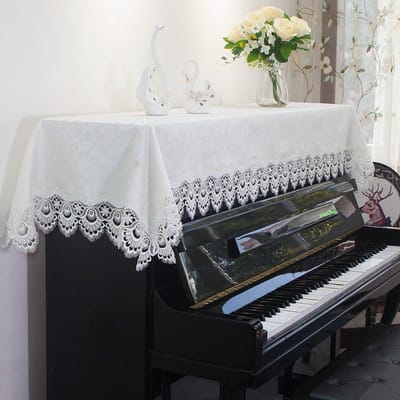 Hoogwaardige Verdikte Kant Pianohoes Modern Minimalistisch Stofdichte Pianohoes Mooie Huisdecoratie Piano Bankhoes Keyboard cover28x180