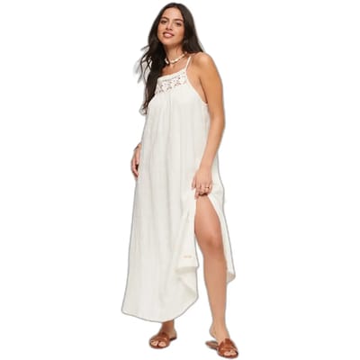 Superdry - Vintage cami-jurk met lange halter - Dames - Jurken