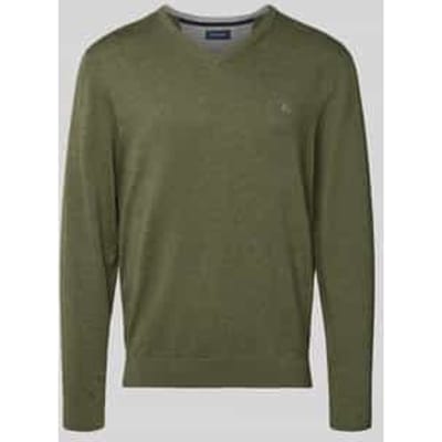 Gebreide pullover met V-hals