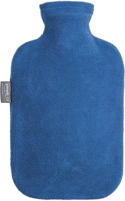 Warmwaterzak Fleece Blauw 1ST - Zachte hoes voor warmwaterzak