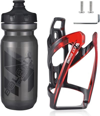 Fiets flessenhouder - Drankhouder voor Fietsbidons (Zwart/Rood)
