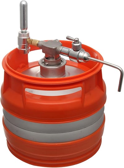 Roestvrijstalen Bierfust - Klein Tapvat - Bier Serveren - 304 Roestvrij Staal - 5 Liter Capaciteit - Oranje