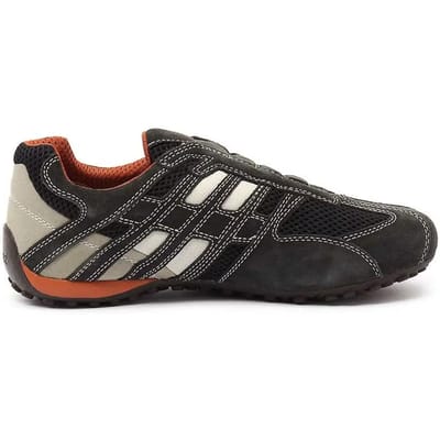 Geox U Snake L SCAM. + MESH herensneaker U4207L C1300 Donkergrijs/Gebroken wit