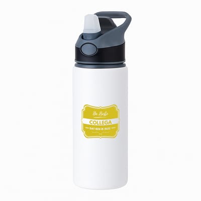 Hacebo® - De beste collega, dat ben ik dus waterfles met rietje zwart - iemand die een collega is - beste ooit - werk - collega - verjaardagscadeau - kado - gift - geschenk - afscheidscadeau - welkomscadeau - water fles - 650ML