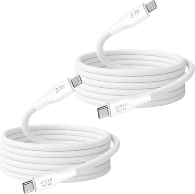 Oplaadkabel geschikt voor iPhone 14 13 12 11 x - Lightning naar usb C kabel - Oplader - 2 stuks - 3 meter - Lang - Wit