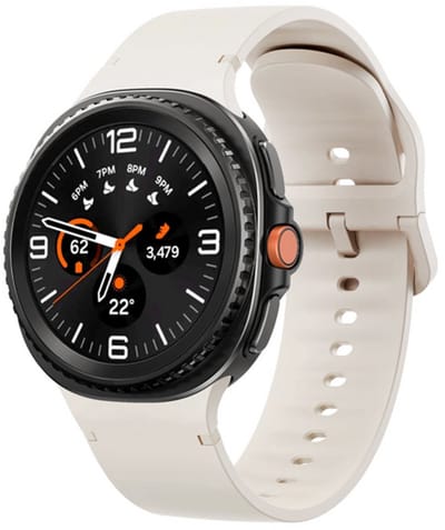 By Qubix - smartwatch bandje - Compatible Samsung bandje - Soft siliconen band - Maat: S/M - Sterrenlicht - Geschikt voor Samsung Galaxy Watch 9 (40/44mm) - Watch 8 (40/44mm) - Watch 8 Classic (46mm)