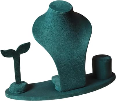 Juwelen Display Set - Sieradenhouder Torens - Winkelpresentatie - Fluwelen Afwerking - 10x10x10 mm - Groen
