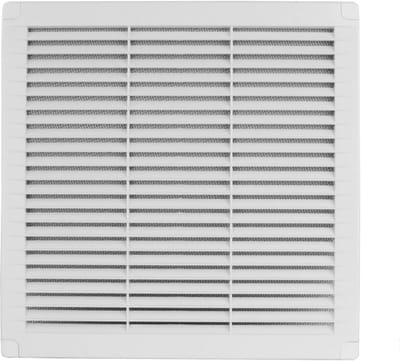 Vierkant Ventilatie Rooster 250x250mm Wit met Verborgen Montage en Insectenhor
