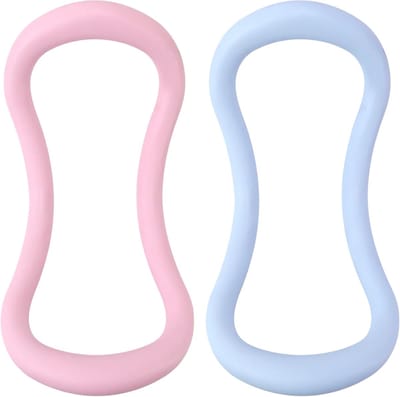 2-delige Yoga Ring Set Voor Benen & Kuitjes - Pilates Fitness Ring Met Massagepunten - Weerstandsstrekkingsring Voor Vrouwen, Thuis Workout Apparaat