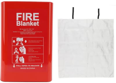 Dailygoods- Branddeken Glasvezel - Brandvertragend - Vlamvertragende Bescherming - Warmte-isolatie - 1 x 1 meter - Geschikt voor Noodgevallen - Blusdeken