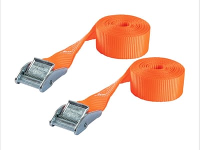 Parkside Spanbandenset 2 stuks - oranje - Snelsluiting