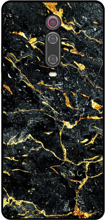Smartphonica Telefoonhoesje Geschikt voor Xiaomi Mi 9T met marmer opdruk - TPU backcover case black marble design - Zwart geschikt voor Xiaomi Mi 9T
